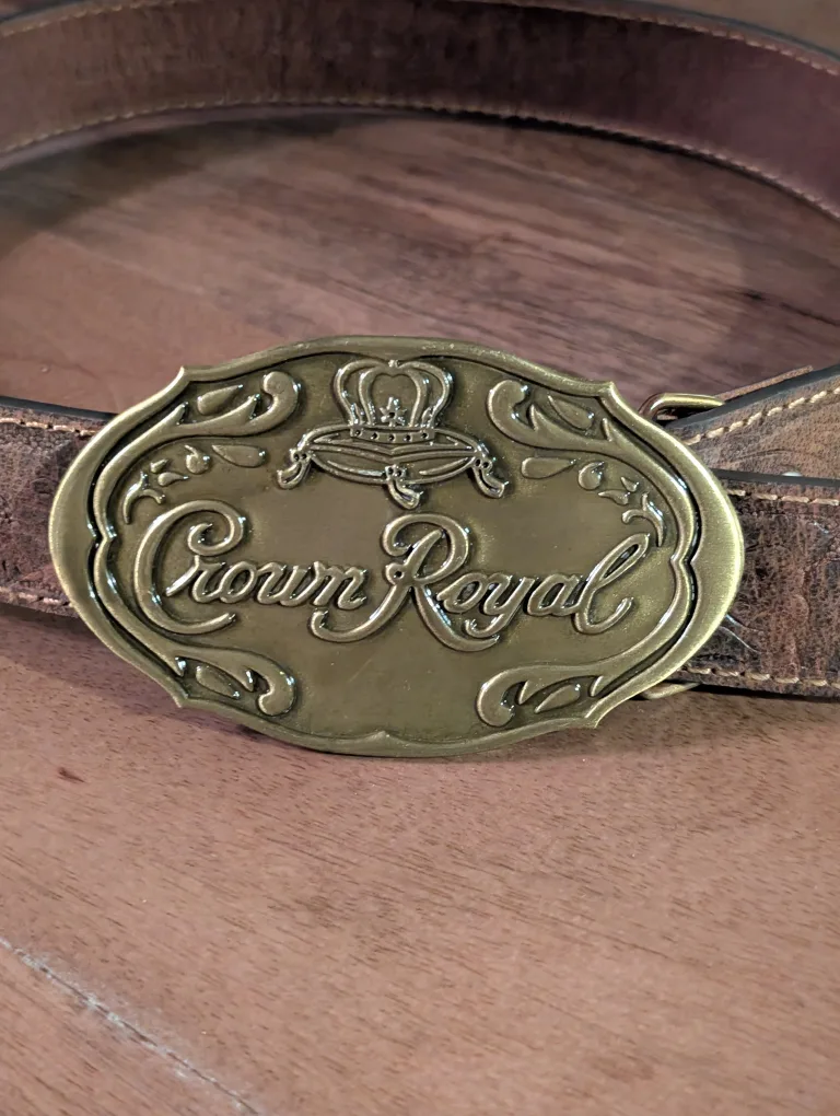 Crown Royal Brown Leather Belt thumbnail