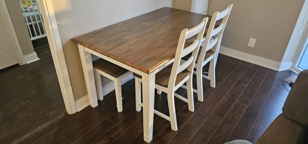 Wooden Table and Bench Set thumbnail