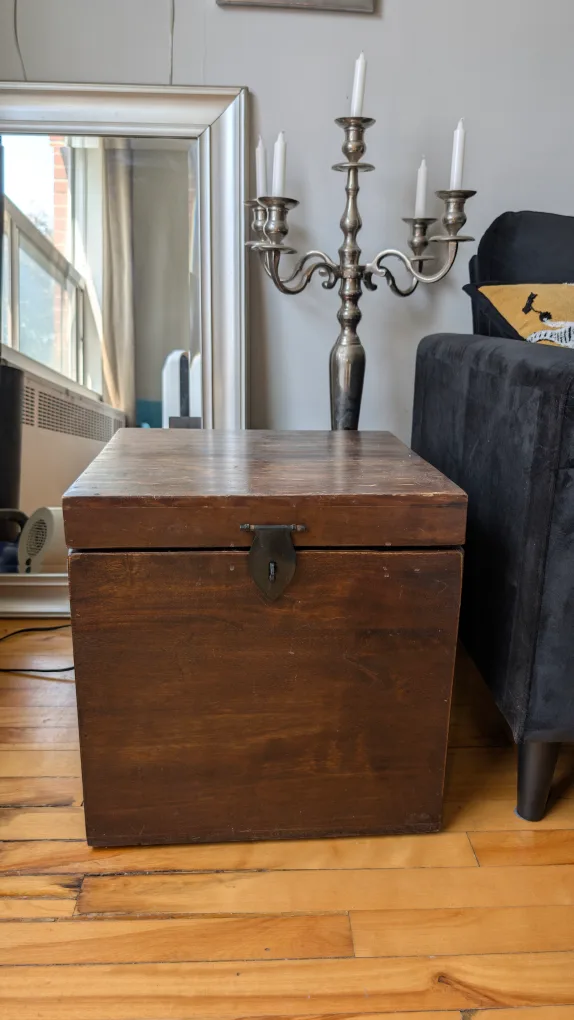 2 Rustic Wooden Storage Chests thumbnail