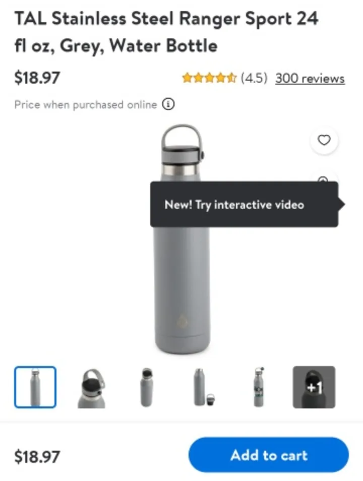 New TAL Gray Insulated Water Bottle 💦 thumbnail