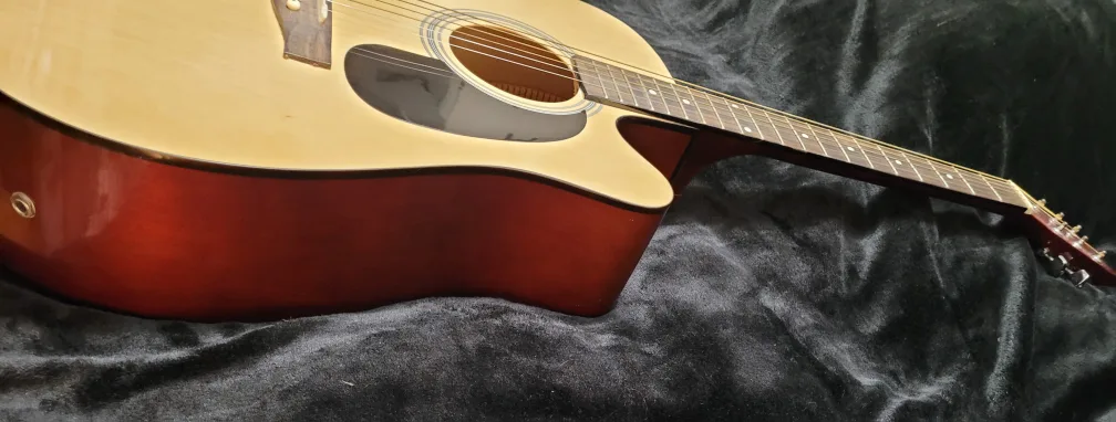 Academy D-8 Acoustic Electric Guitar with Accessories image indicator(4)