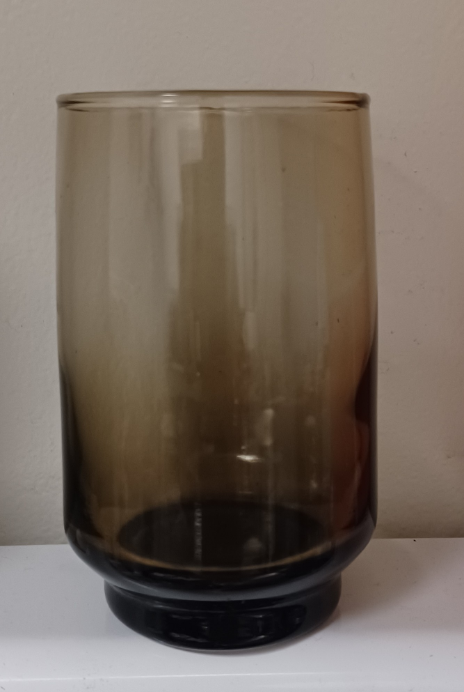 Set of 8 Vintage Dominion Glass Tawny Juice Glasses