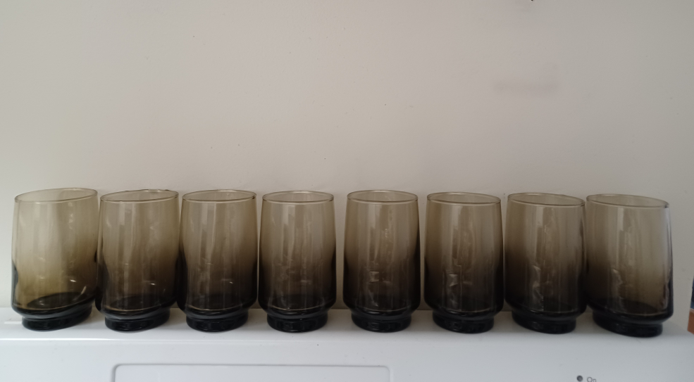 Set of 8 Vintage Dominion Glass Tawny Juice Glasses - photo 3
