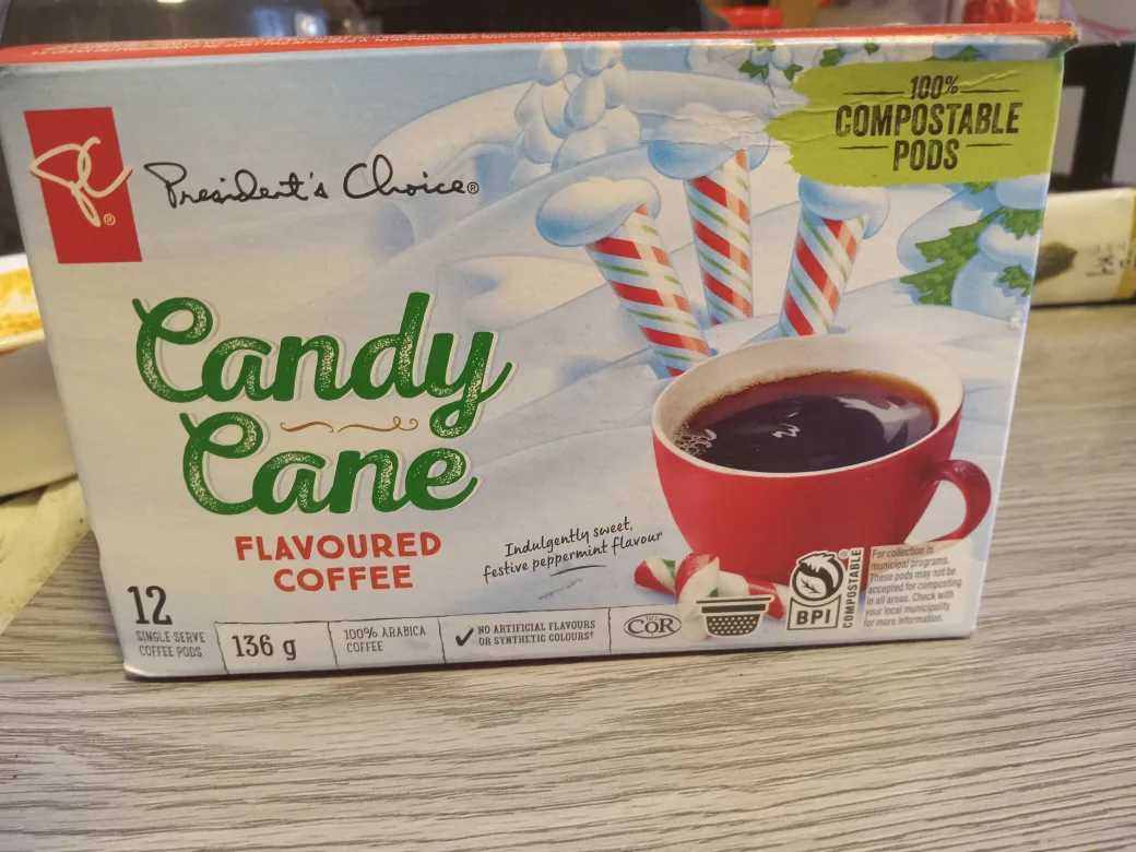 President's Choice Candy Cane Flavoured Coffee Pods thumbnail