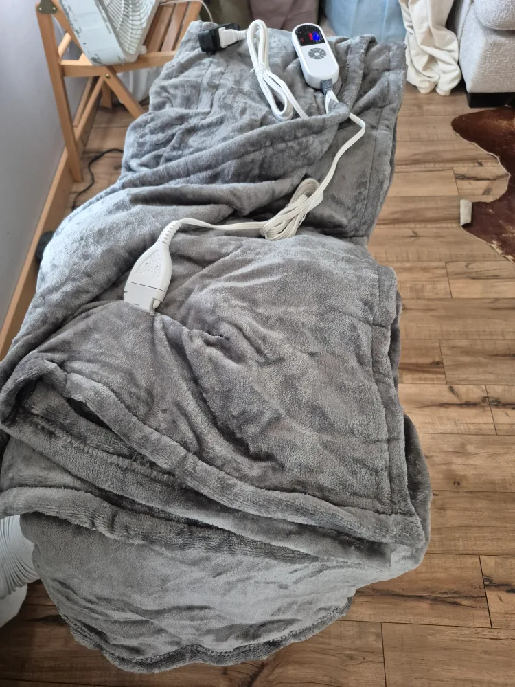 Electric Heated Blanket Twin Size 62" x 84" Gray image indicator(6)