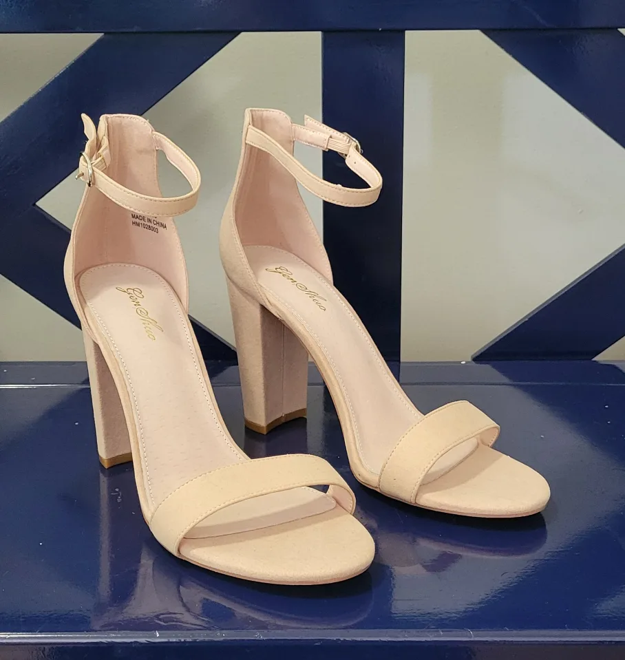 Brand new never worn Nude Chunky Heel Sandals - Size 10 thumbnail