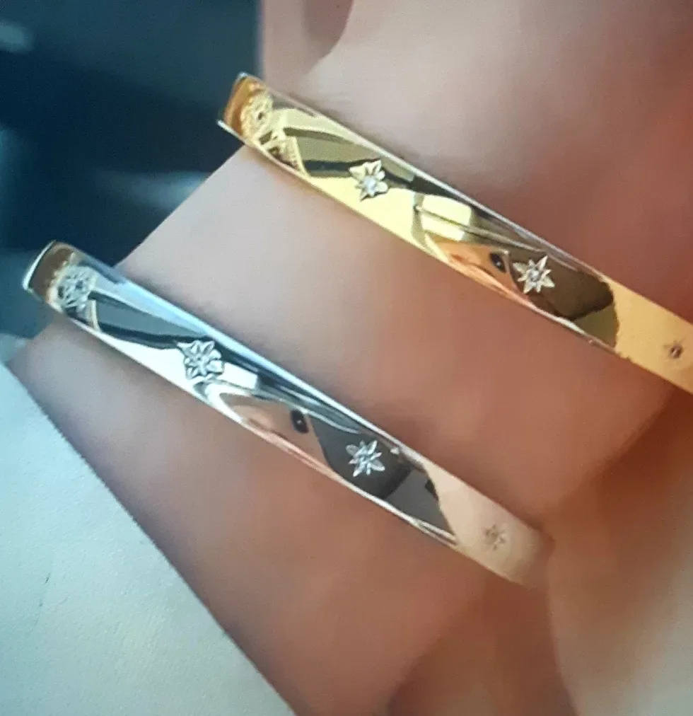 Silver & Gold Bangle Bracelets thumbnail