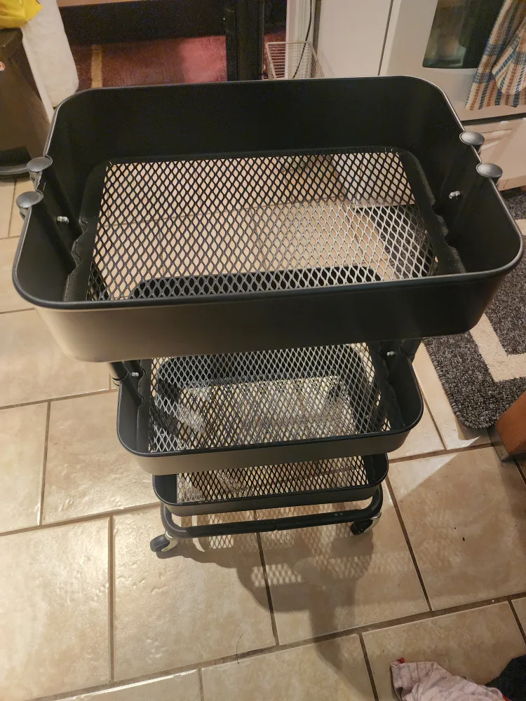 Ikea Black Rolling Utility Cart thumbnail