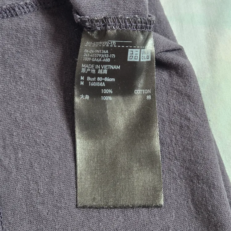 UNIQLO Dark Grey Crew Neck T-Shirt image indicator(4)