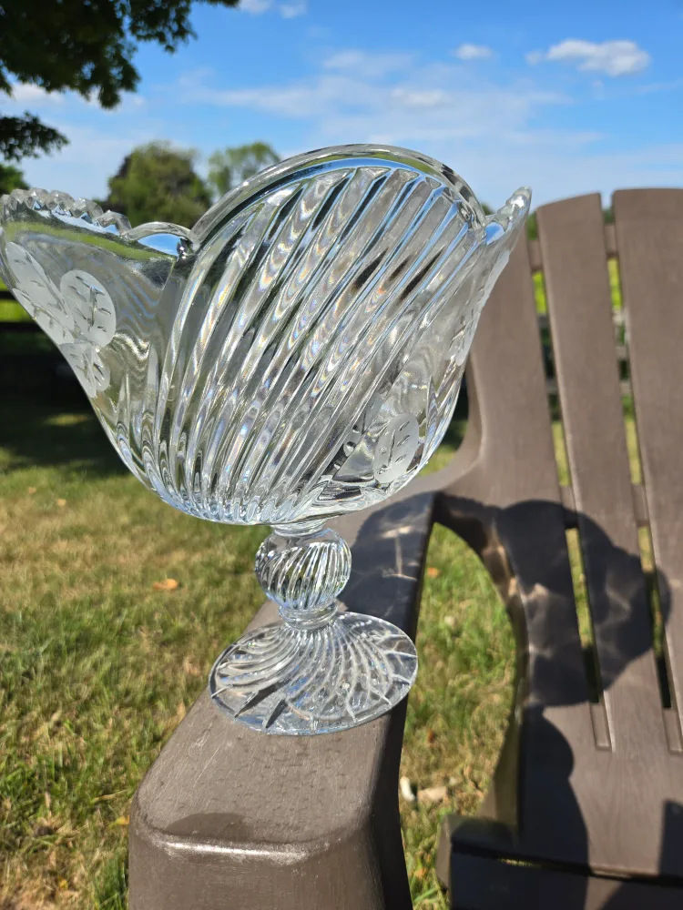 Clear Glass Pedestal Bowl image indicator(2)