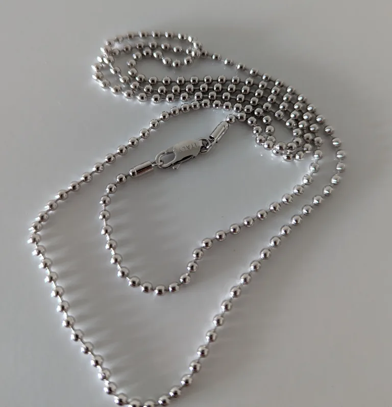 Solid 925 Sterling Silver Necklace Men & Women 26" Chain thumbnail