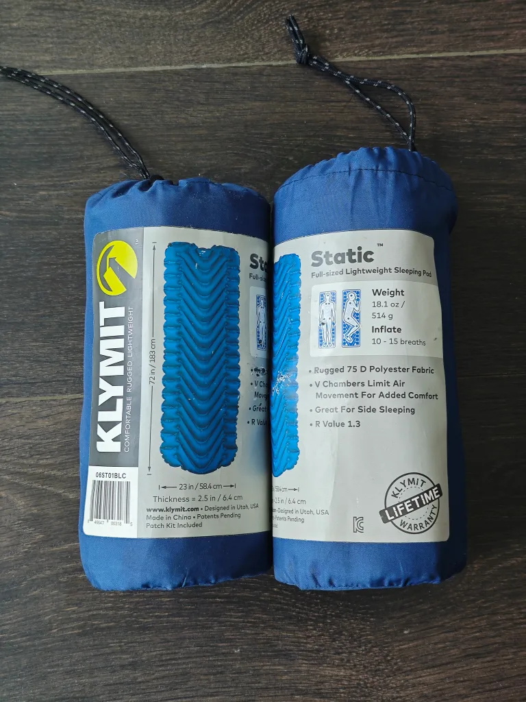Klymit Static V Lightweight Sleeping Pad - Blue (as is) thumbnail