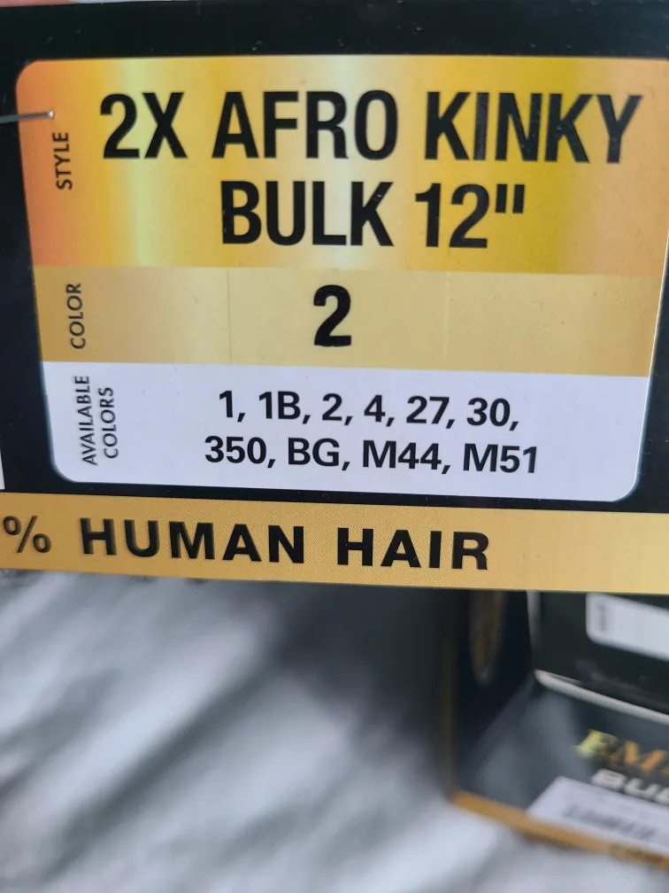 Empire 2X Afro Kinky Bulk 12" Hair - Color 4 thumbnail
