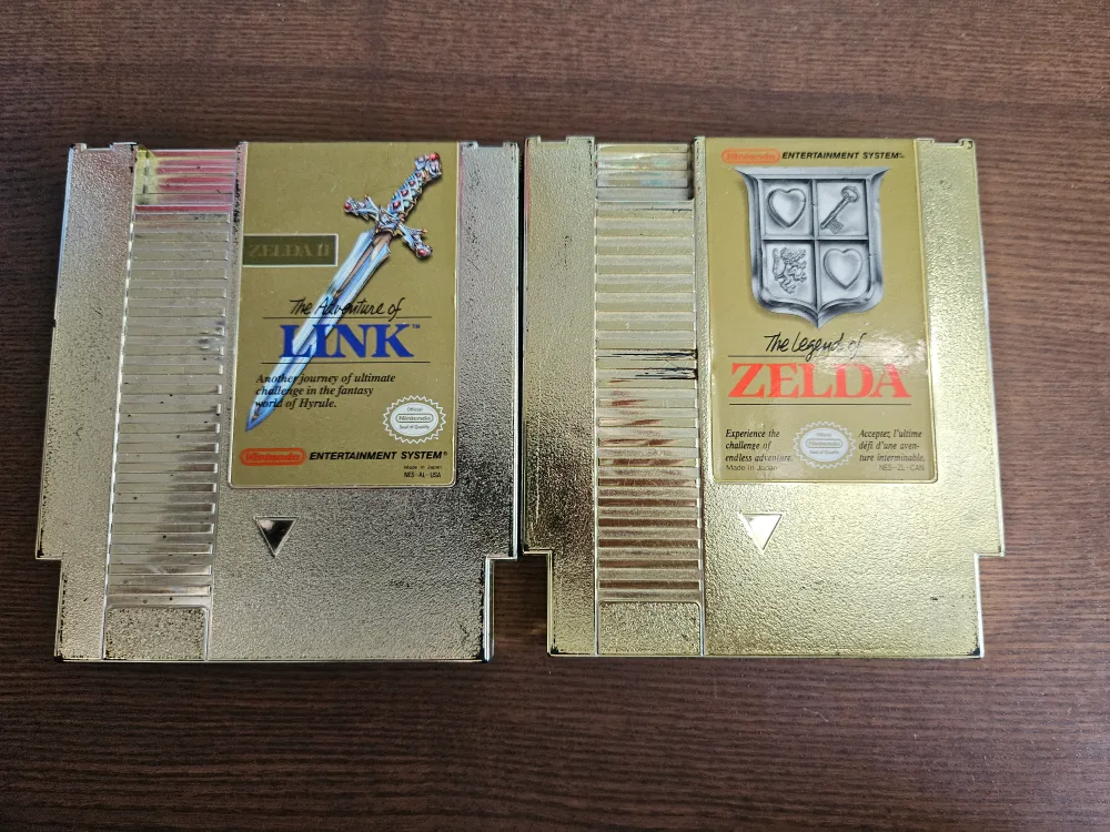 Zelda NES Game Cartridges - The Legend of Zelda & Zelda II thumbnail