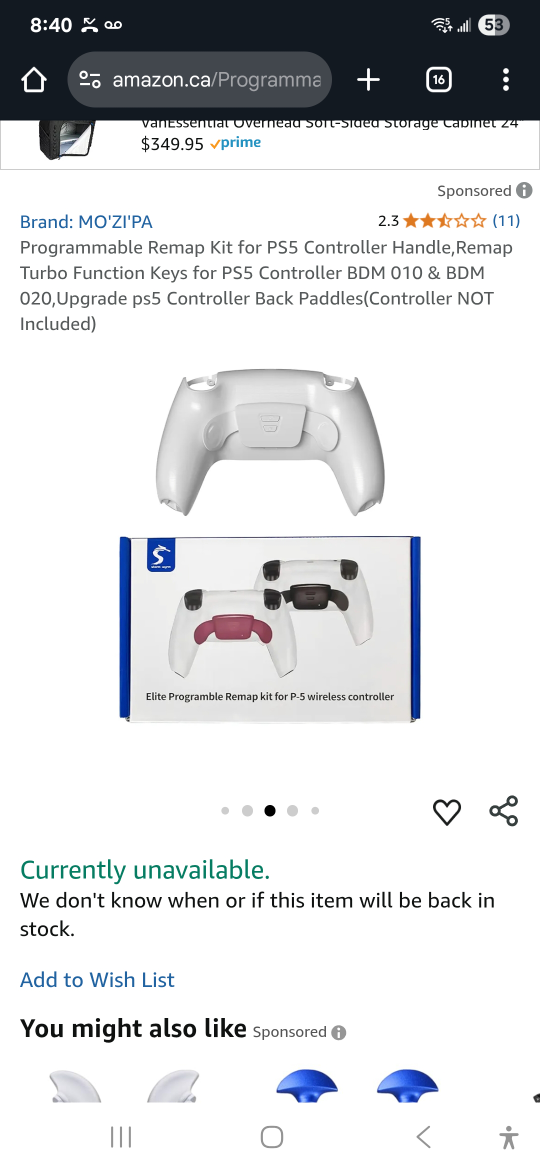 MO'ZI'PA PS5 Controller Remap Kit - New - photo 2