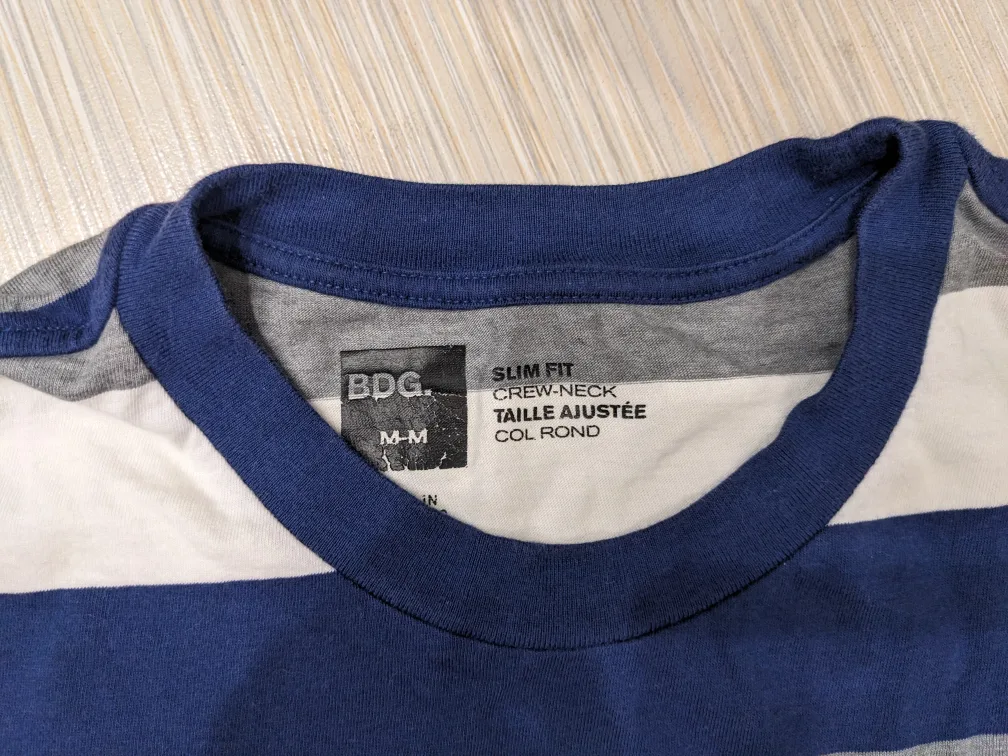 BDG Striped Crew-Neck T-Shirt - Size M 🧡 thumbnail
