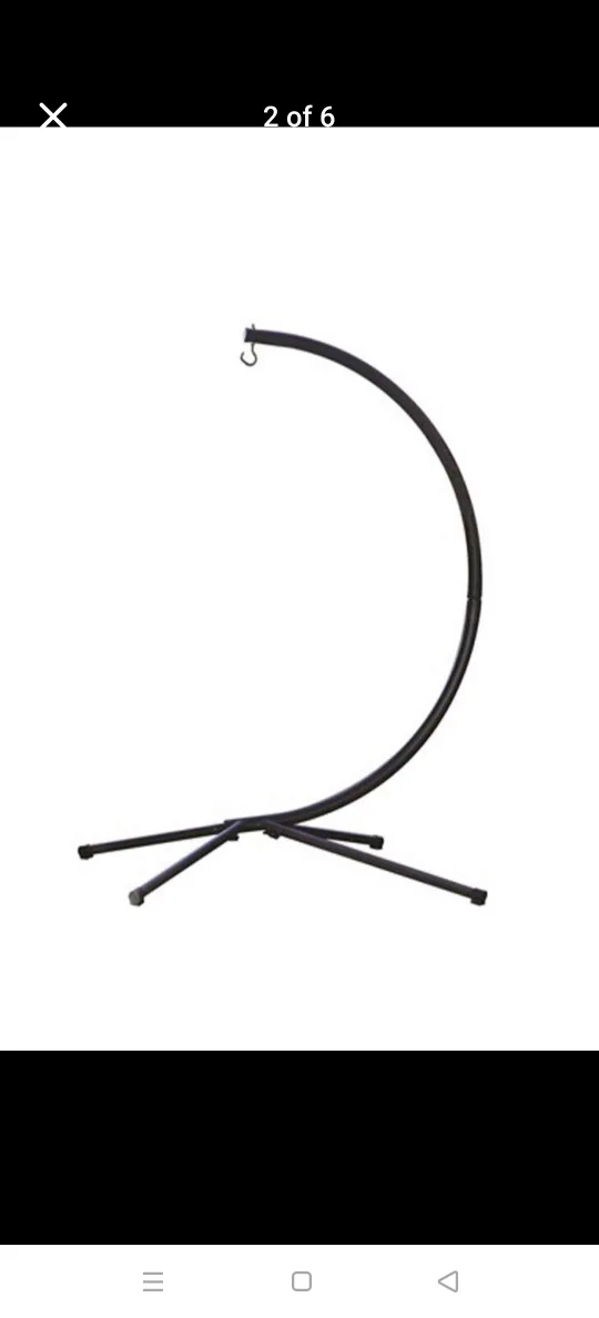 New Black Hammock Chair Stand with Hardware thumbnail