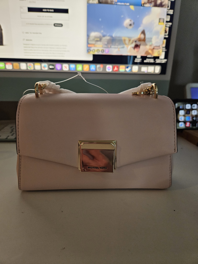New Michael Kors Pink Leather Crossbody Bag