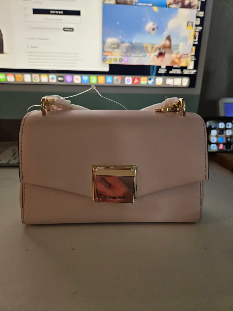 New Michael Kors Pink Leather Crossbody Bag thumbnail