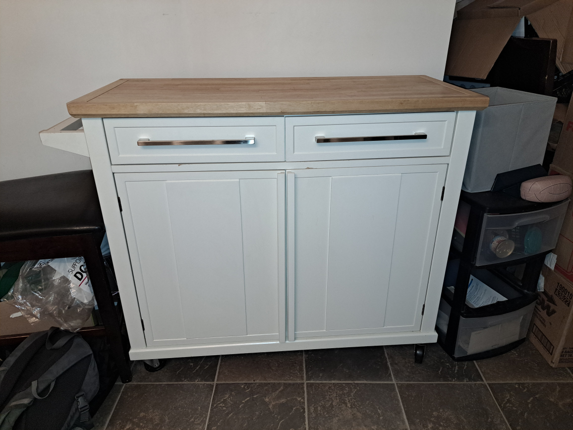 Kitchen Island Cart with Wood Top