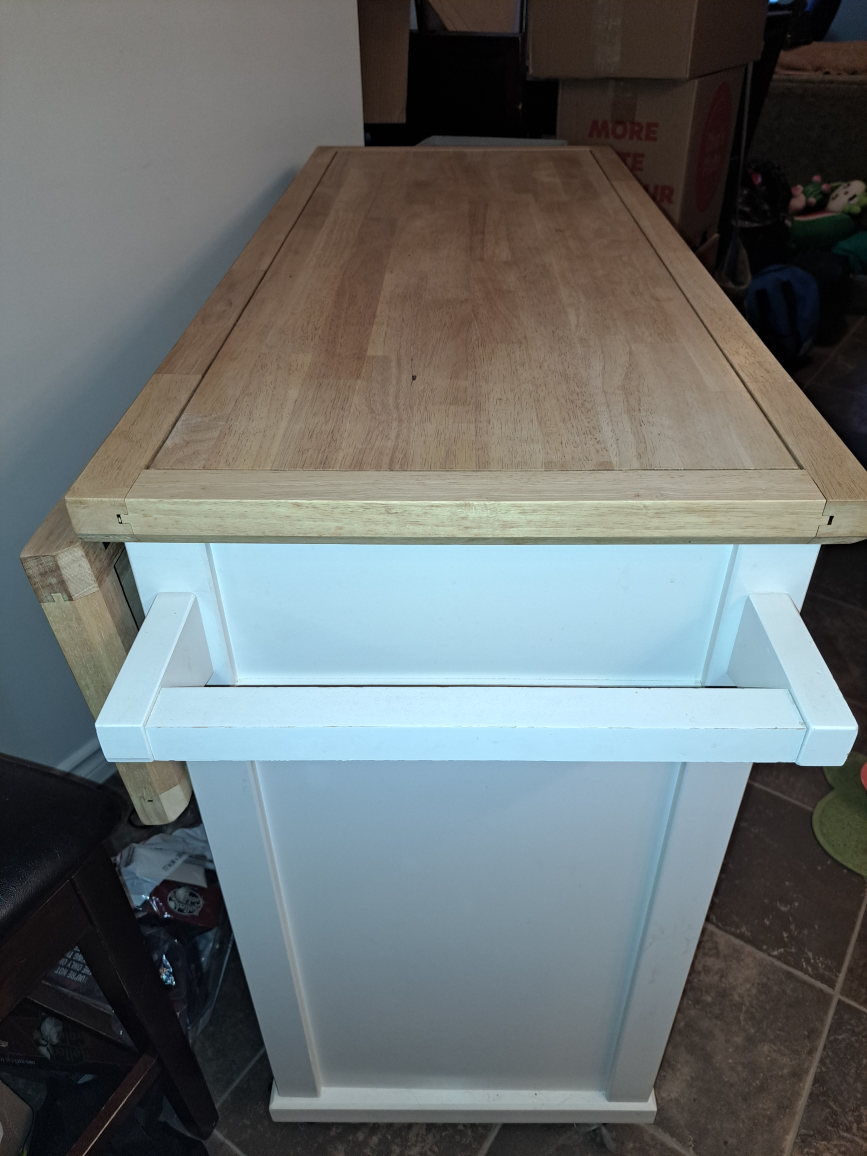 Kitchen Island Cart with Wood Top - photo 3