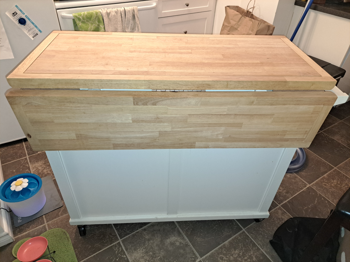Kitchen Island Cart with Wood Top - photo 5