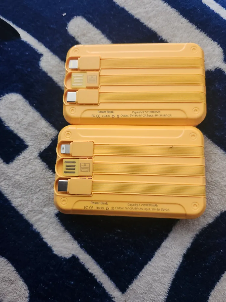 Yellow 10000mAh Power Bank image indicator(5)