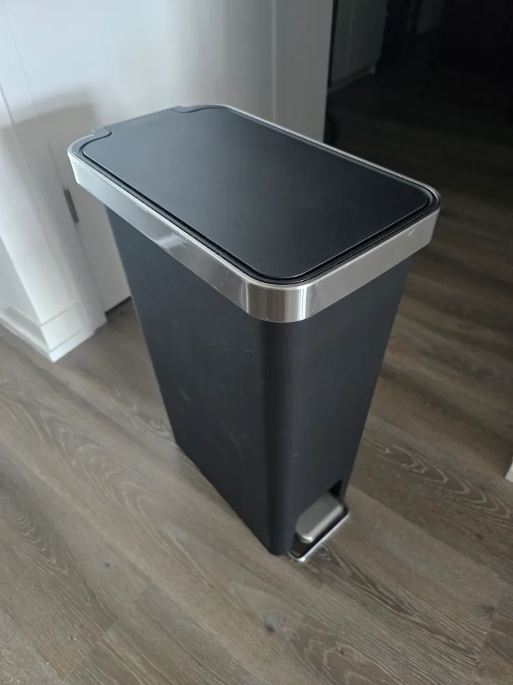 Black Step-On Trash Can