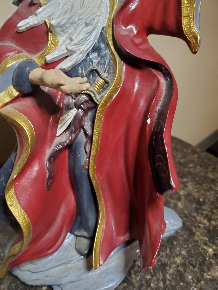 Vintage Wizard and Sorceress Ceramic Statue Pair - photo 4