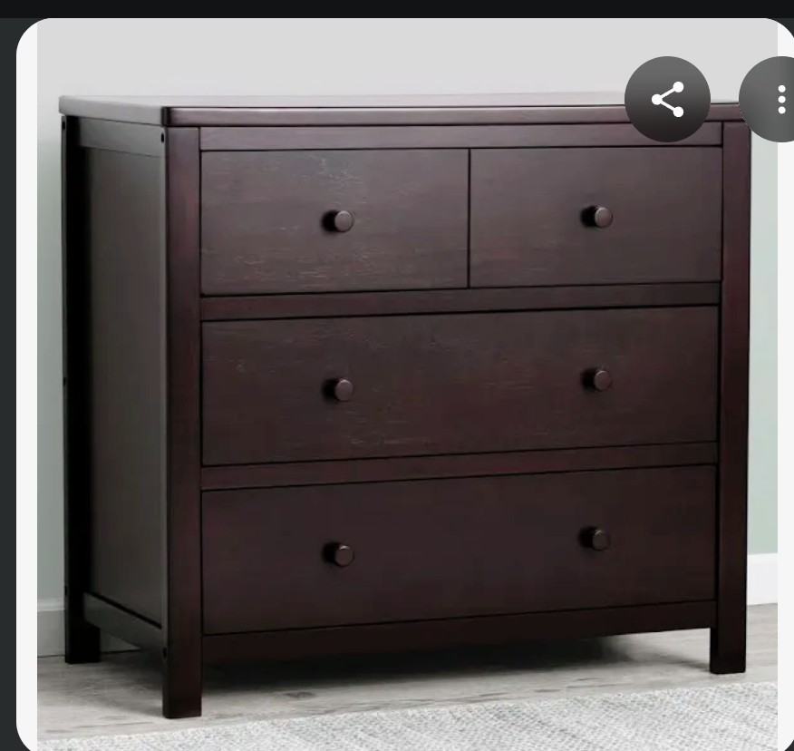 Dark Brown Wood Dresser