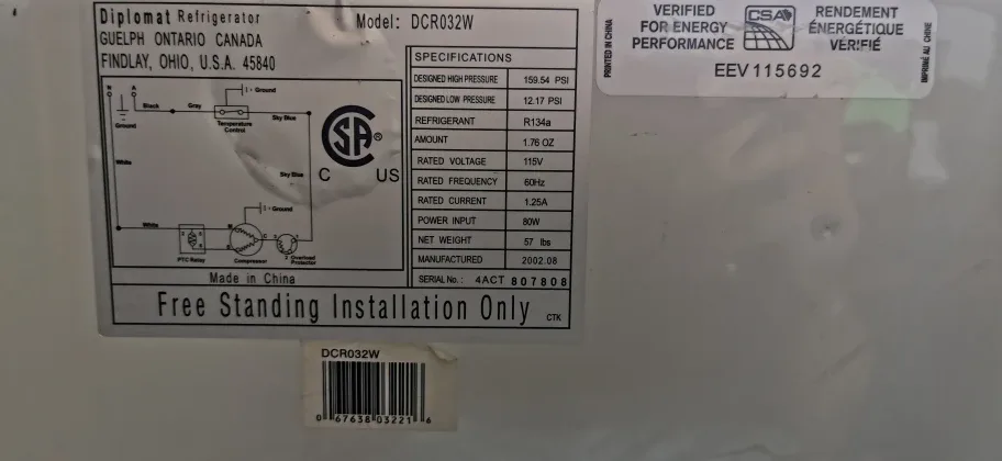 Diplomat Mini Fridge - White image indicator(9)