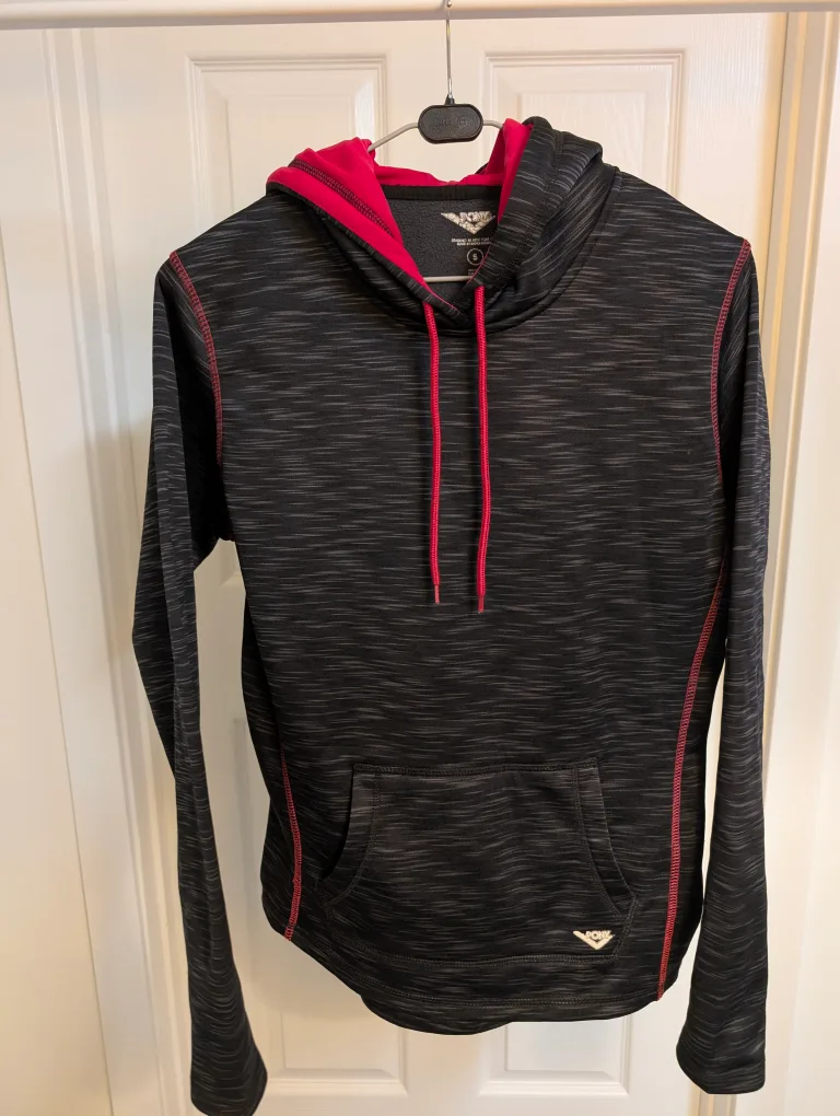Grey/Pink Hoodie, Size S thumbnail
