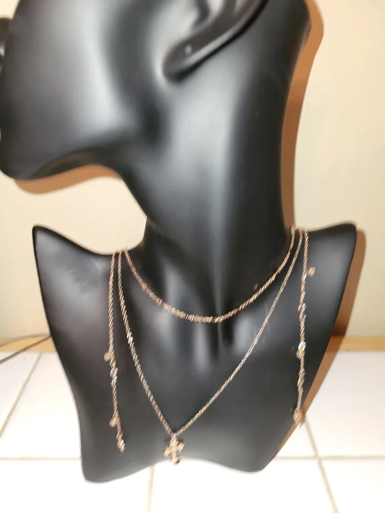 Layered Cross Necklace thumbnail