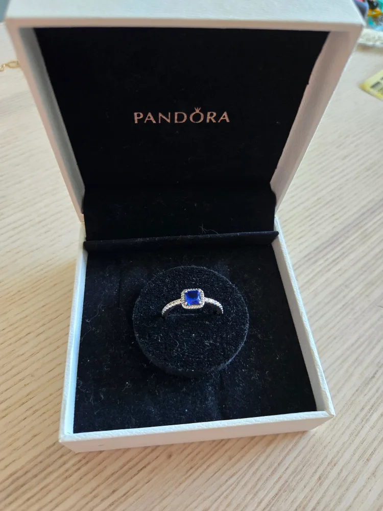Pandora Silver Ring with Blue Stone thumbnail