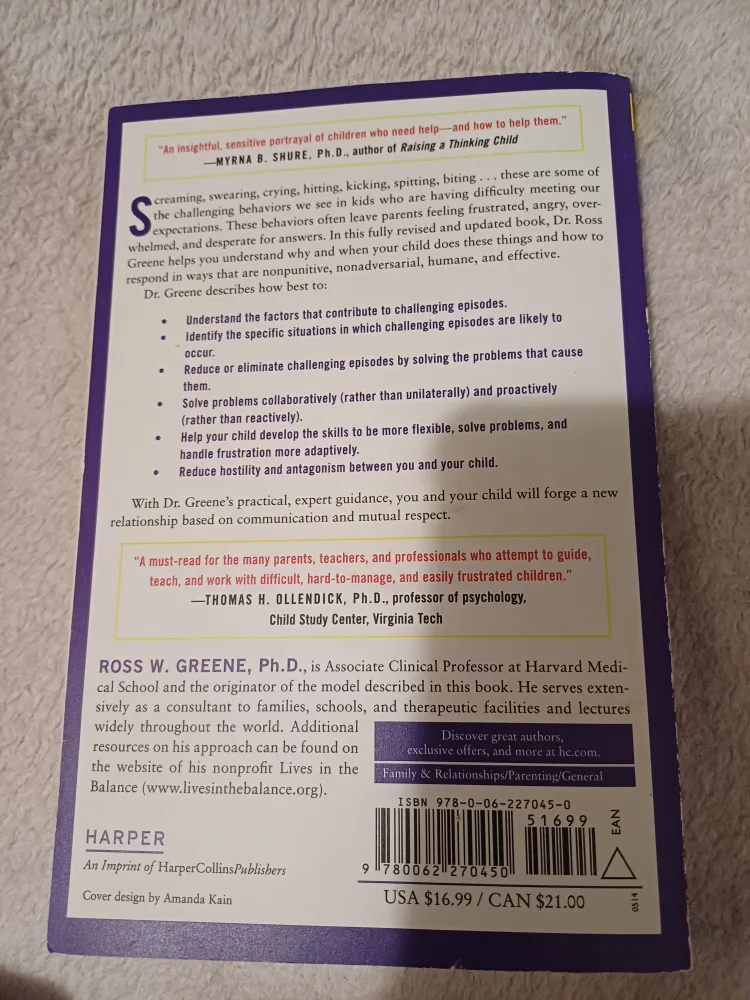 🇨🇦 FREE book: The Explosive Child by Ross W. Greene #freecycle image indicator(2)