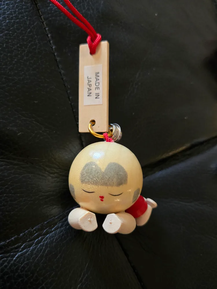 Japanese Wooden Kokeshi Doll Charm thumbnail