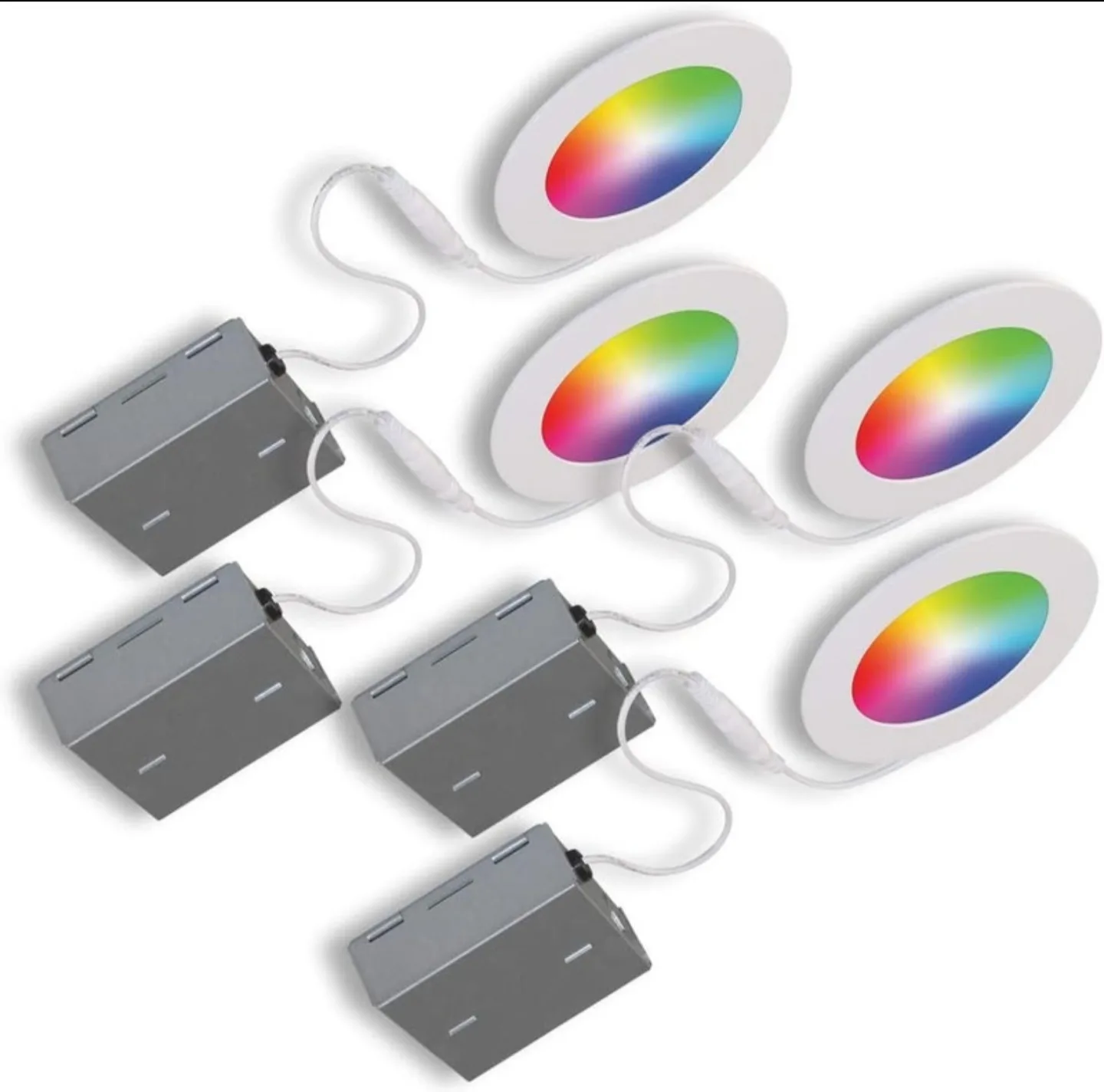 BAZZ Wi-Fi RGB LED Recessed Lights – 3-Pack – Smart & Dimmable thumbnail