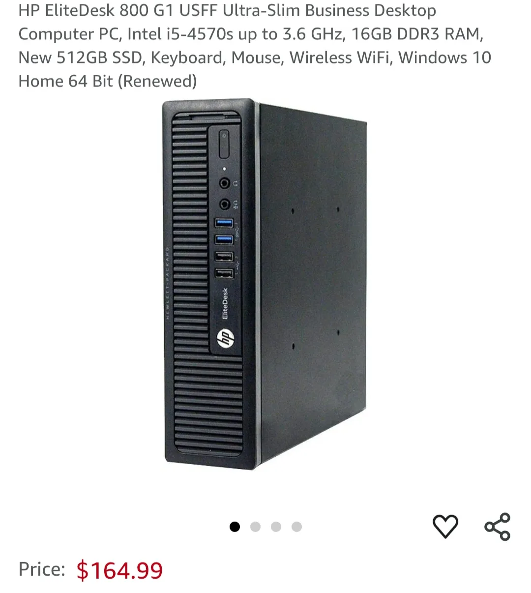 HP EliteDesk 800 G1 USFF Desktop PC image indicator(4)