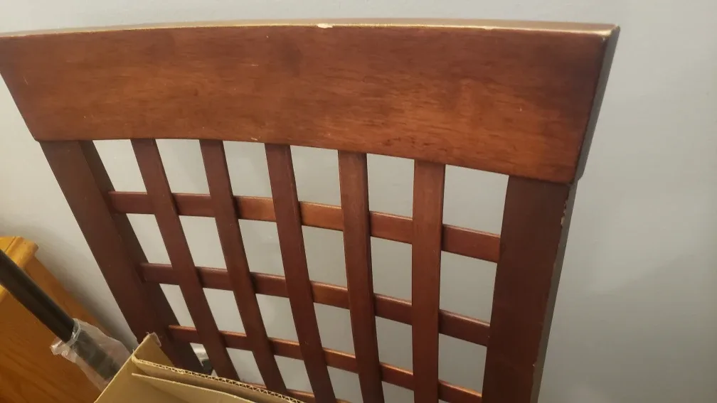 Set of 4 Wooden Dining Chair with Cream Seat image indicator(4)