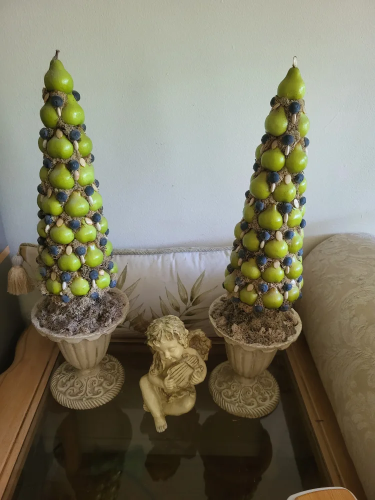 Decorative Pear Topiary Trees - Set of 2 thumbnail