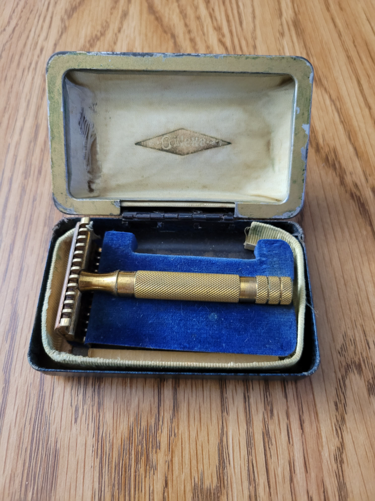 Vintage Gillette Safety Razor with Case