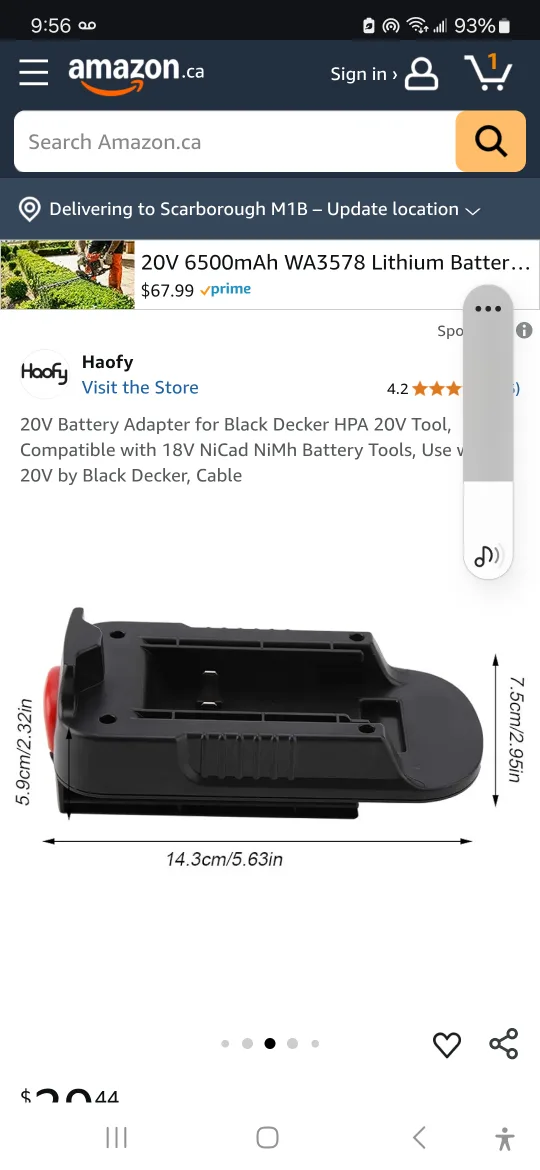 Haofy 20V Battery Adapter for Black Decker thumbnail