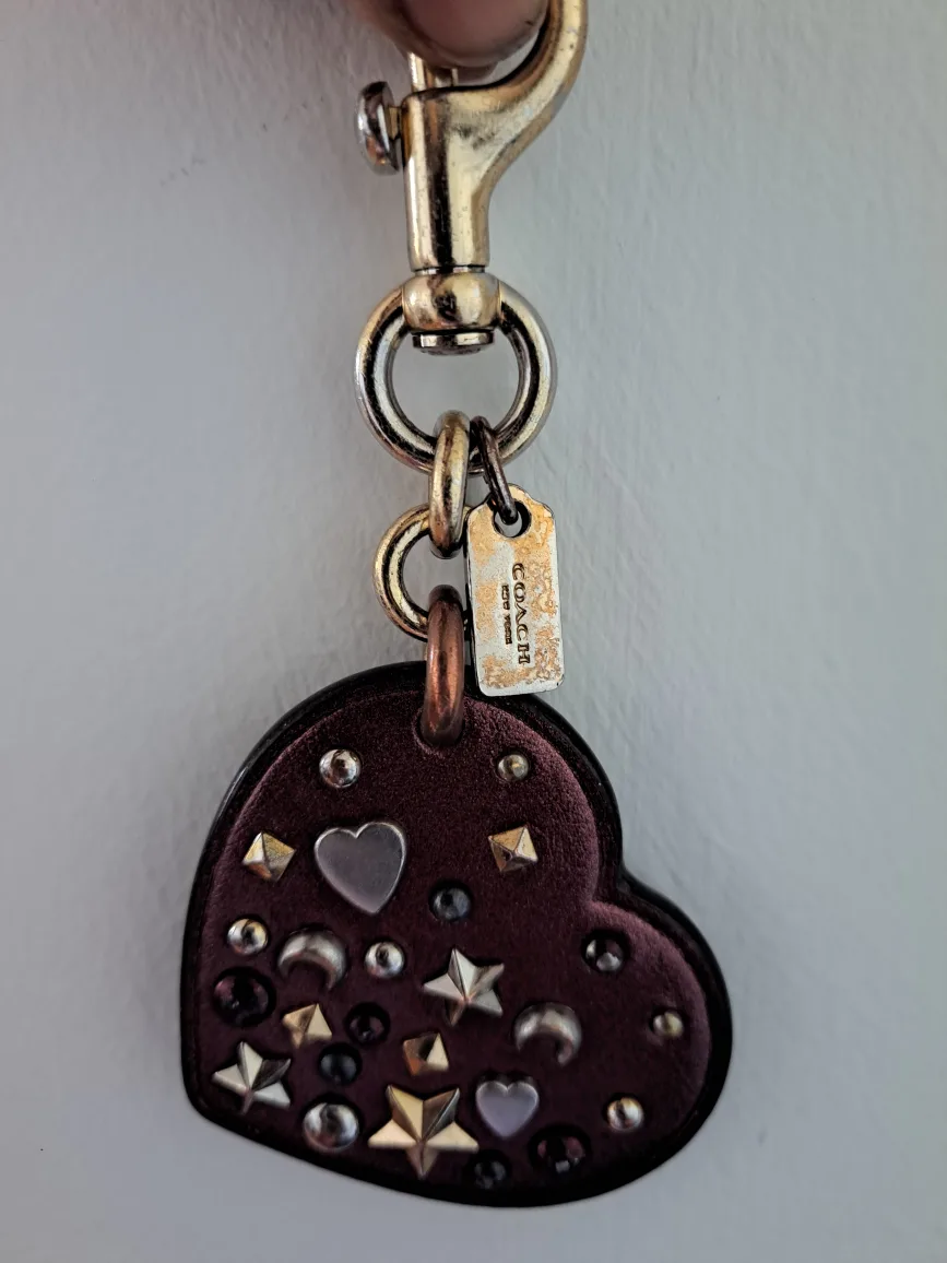 Coach Heart Charm Key Chain thumbnail