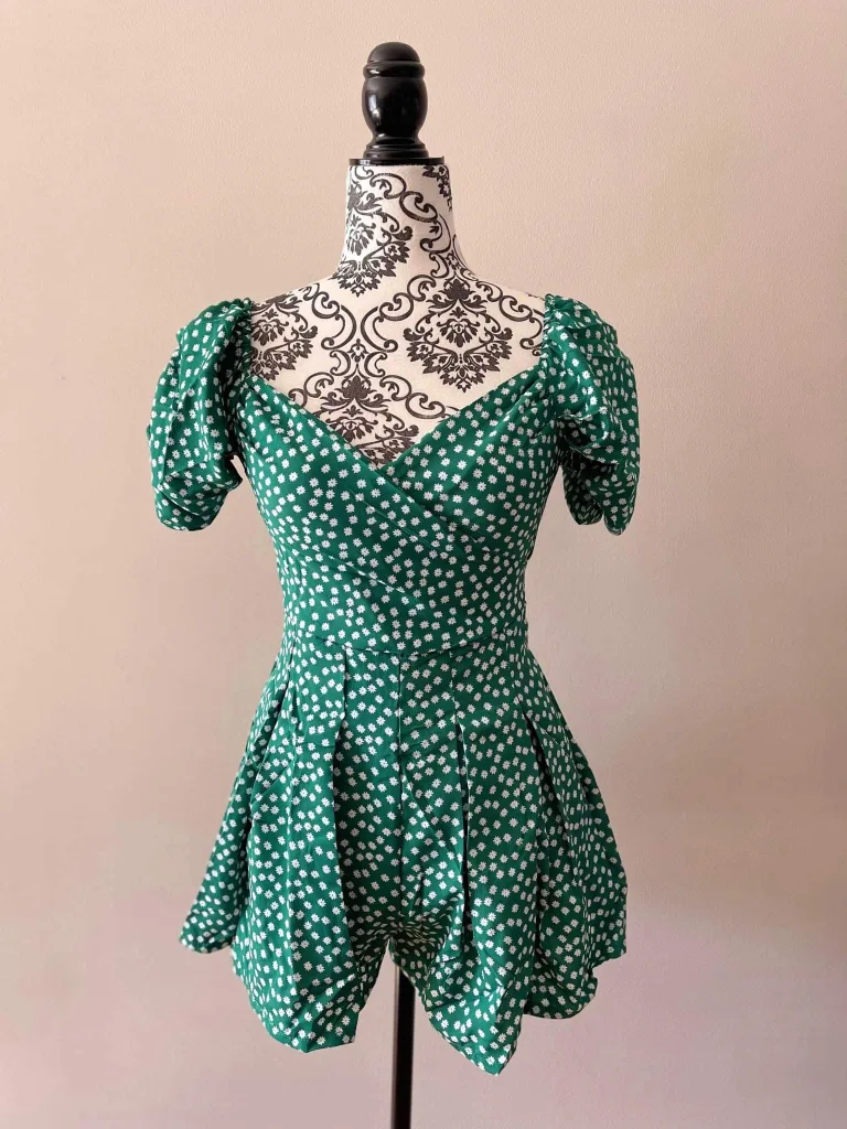 Green Floral Romper thumbnail