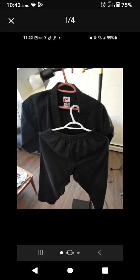 Fuji Black Gi - Size 2 thumbnail