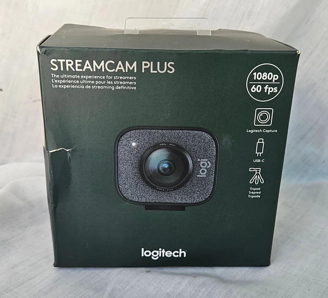 Logitech Stream Cam Plus Webcam with Tripod Graphite thumbnail