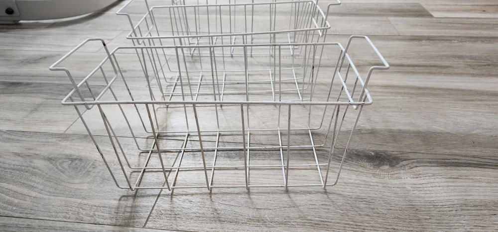Freezer White Wire Baskets - Set of 3 image indicator(2)