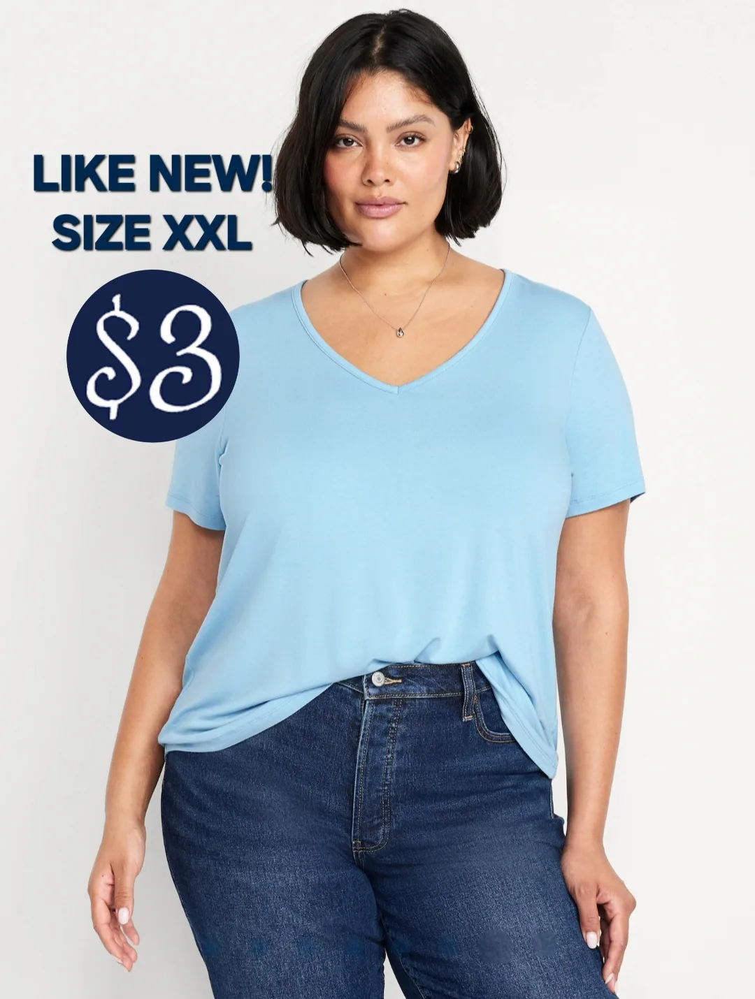 Blue Luxe T-shirt  - LIKE NEW! thumbnail