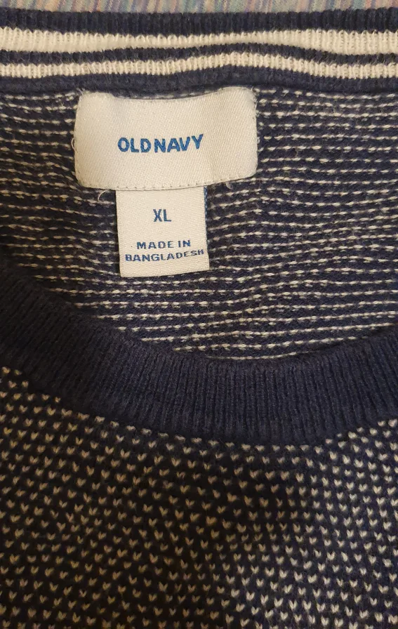 Old Navy Blue Patterned Sweater - XL (0358) image indicator(3)