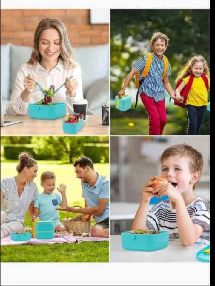 Look Back Lunch Box - Blue & Yellow thumbnail